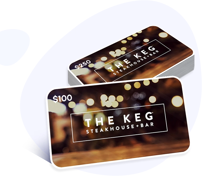 $100 THE KEG STEAKHOUSE Gift Card